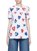 Main View -Click To Enlarge 'Heart' print jersey T-shirt