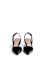 Front View -Click To Enlarge 'Claudia' slingback patent leather pumps