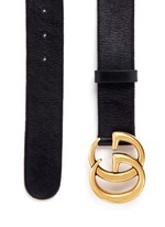 Detail View -Click To Enlarge GG logo buckle leather belt