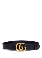 Main View -Click To Enlarge GG logo buckle leather belt