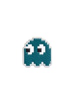 Main View -Click To Enlarge 'Pac-Man Ghost' embossed leather sticker