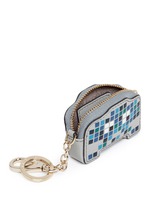 Detail View -Click To Enlarge 'Space Invaders Robot' embossed leather coin pouch