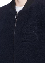 Detail View -Click To Enlarge Shearling front bomber jacket