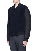 Front View -Click To Enlarge Shearling front bomber jacket
