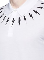 Detail View -Click To Enlarge Thunderbolt print polo shirt