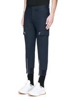 Front View -Click To Enlarge Skinny fit zip cuff cargo pants