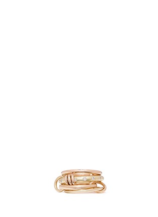 Main View - Click To Enlarge Main View - Click To Enlarge - Spinelli Kilcollin - 'Lyra Gold' diamond 18k gold four link ring