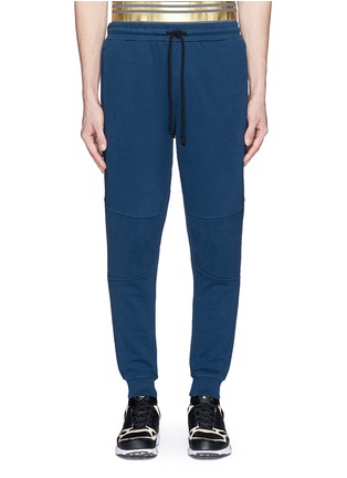 THE UPSIDE PANELLED COTTON FRENCH TERRY DRAWSTRING JOGGING PANTS