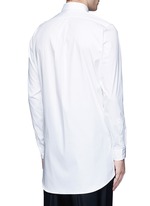 Back View -Click To Enlarge Side tie stretch cotton poplin shirt