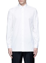 Main View -Click To Enlarge Side tie stretch cotton poplin shirt