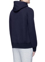 Back View -Click To Enlarge 'LIIFE' embroidery cotton blend neoprene hoodie