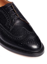 Detail View -Click To Enlarge Pebble grain leather brogue Derbies