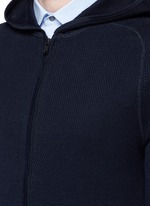 Detail View -Click To Enlarge 'Melker' waffle knit zip front sweater