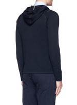 Back View -Click To Enlarge 'Melker' waffle knit zip front sweater