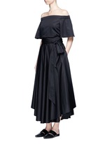 Figure View -Click To Enlarge Obi sash pleat poplin skirt