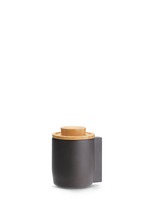 Main View -Click To Enlarge Purple clay sugar container and spoon set