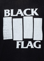 Detail View -Click To Enlarge 'BLACK FLAG' Japanese cotton-cashmere T-shirt