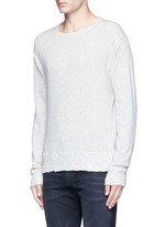 Front View -Click To Enlarge 'Vintage' distressed French terry sweatshirt