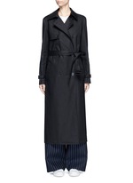 Main View -Click To Enlarge Belted cotton midi trench coat