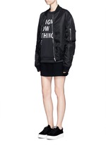 Figure View -Click To Enlarge 'Designers Know Nothing Yet' print scuba jersey sweatshirt