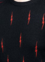 Detail View -Click To Enlarge x Kate Moss 'Ryder' lightning print cashmere sweater