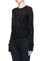 Front View -Click To Enlarge x Kate Moss 'Ryder' lightning print cashmere sweater