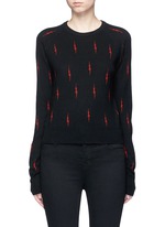Main View -Click To Enlarge x Kate Moss 'Ryder' lightning print cashmere sweater