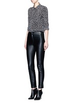 Figure View -Click To Enlarge 'Slim Signature' quartz print silk shirt