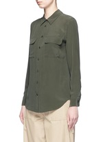Front View -Click To Enlarge 'Slim Signature' silk shirt