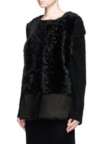 Detail View -Click To Enlarge Reversible Alpine lambskin shearling gilet