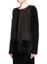 Front View -Click To Enlarge Reversible Alpine lambskin shearling gilet