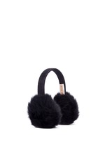 Figure View -Click To Enlarge Lambskin shearling suede band ear muffs