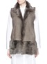 Main View - Click To Enlarge Main View - Click To Enlarge - KARL DONOGHUE - Reversible mesh embossed lambskin shearling gilet