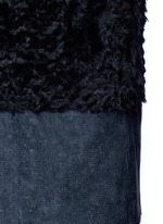 Detail View -Click To Enlarge Reversible mesh embossed Alpine lambskin shearling gilet