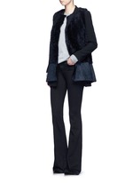 Figure View -Click To Enlarge Reversible mesh embossed Alpine lambskin shearling gilet