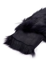 Detail View -Click To Enlarge Reversible Toscana lambskin shearling fingerless gloves