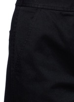 Detail View -Click To Enlarge Cropped twill wide leg pants