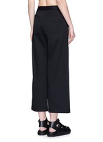 Back View -Click To Enlarge Cropped twill wide leg pants