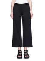 Main View -Click To Enlarge Cropped twill wide leg pants