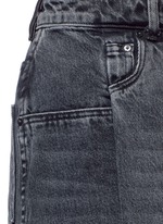 Detail View -Click To Enlarge Deconstructed denim maxi skirt