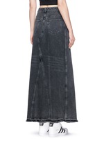 Back View -Click To Enlarge Deconstructed denim maxi skirt