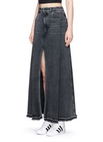 Front View -Click To Enlarge Deconstructed denim maxi skirt