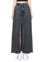 Main View -Click To Enlarge Deconstructed denim maxi skirt