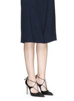 Figure View -Click To Enlarge 'Christy' lace up nappa leather pumps