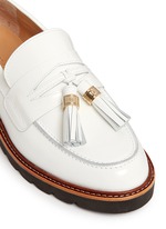 Detail View -Click To Enlarge 'Manila' tassel tie spazzolato leather loafers