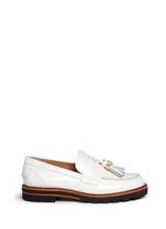 Main View -Click To Enlarge 'Manila' tassel tie spazzolato leather loafers