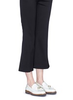 Figure View -Click To Enlarge 'Manila' tassel tie spazzolato leather loafers