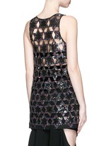 Back View -Click To Enlarge Sequinned star cutout tank top
