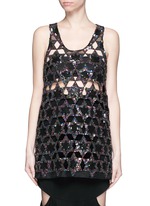 Main View -Click To Enlarge Sequinned star cutout tank top