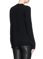 Back View -Click To Enlarge 'Love' embroidery patch cashmere sweater